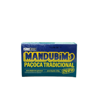 Paçoca Rolha Zero Açúcar Mandubim 150g Display Com 10un
