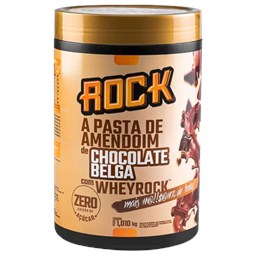 Produto Pasta De Amendoim Chocolate Belga Com Wheyrock 1kg - Rock
