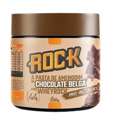 Pasta De Amendoim Chocolate Belga Com Wheyrock 500g - Rock