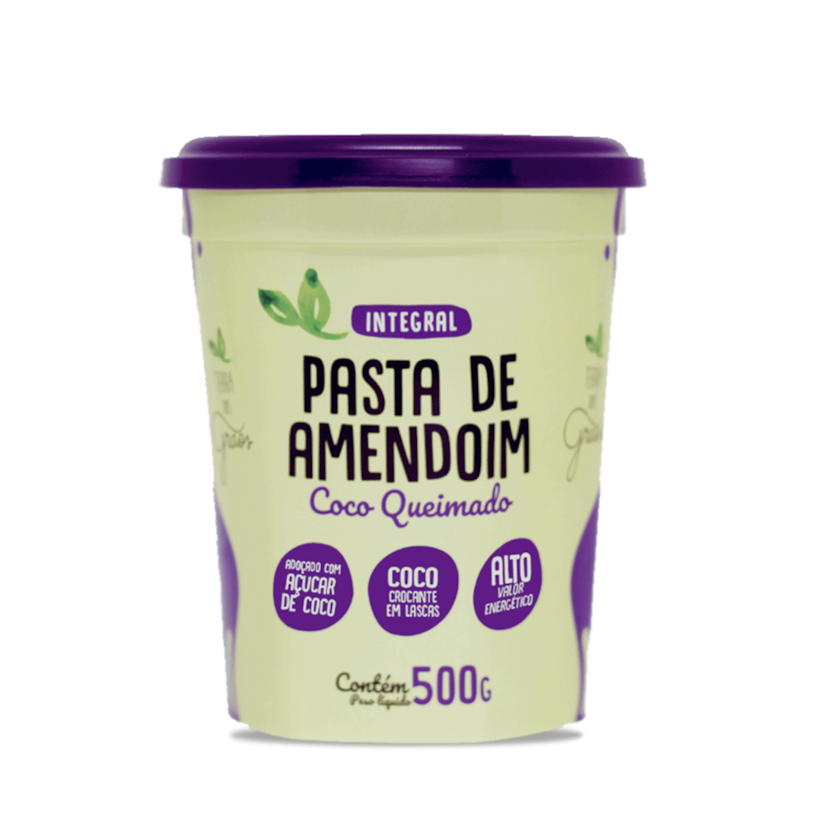 Pasta de Amendoim com Coco Queimado 500g Terra dos Grãos