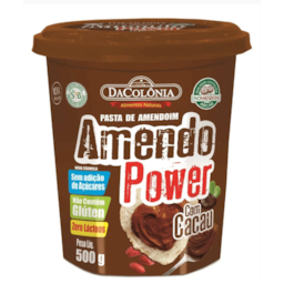 Pasta De Amendoim Integral Com Cacau Amendo Power 500g