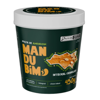 Pasta de Amendoim Integral Granulado Mandubim 450g