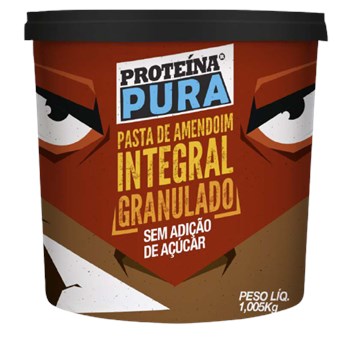 Pasta De Amendoim Integral Granulado Proteína Pura 1,005kg