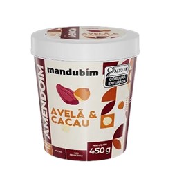 Produto Pasta de Amendoim Integral Mandubim com Avelã e Cacau Sem Açúcar 450g