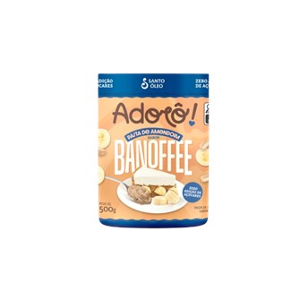 Pasta de Amendoim Sabor Banoffee Adorô Santo Óleo 500g