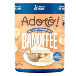 Pasta de Amendoim Sabor Banoffee Adorô Santo Óleo 500g