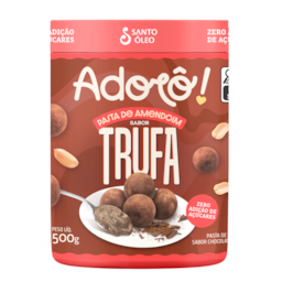 Pasta de Amendoim Sabor Chocolate Trufado Adorô Santo Óleo 500g