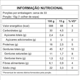 Pasta de Amendoim Sabor Chocolate Trufado Adorô Santo Óleo 500g