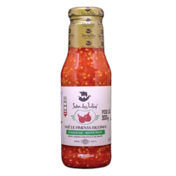 Patê de Pimenta Biquinho Tradicional sem Picância  300g - Sabor das Índias Patê de Pimenta Biquinho Tradicional sem Picância  300g - Sabor das Índias