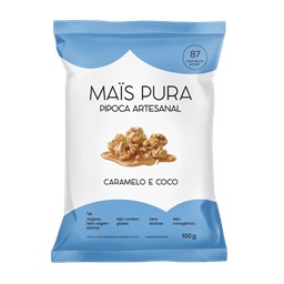 Pipoca Artesanal Caramelo com Coco Mais Pura 100g