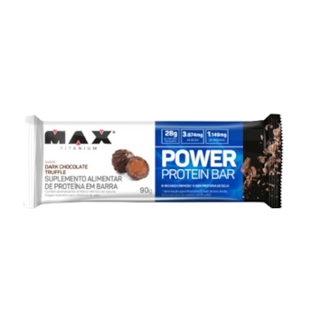 Power Protein Bar Dark Chocolate Truffle Max Titanium 90g Power Protein Bar Dark Chocolate Truffle Max Titanium 90g