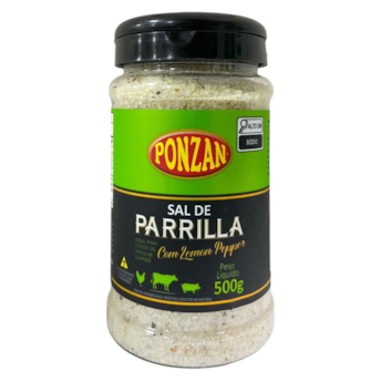 Sal De Parrilla Com Lemon Pepper Ponzan 500g