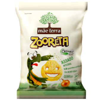 Salgadinho orgânico Mãe Terra sabor Cebola 45g Salgadinho orgânico Mãe Terra sabor Cebola 45g