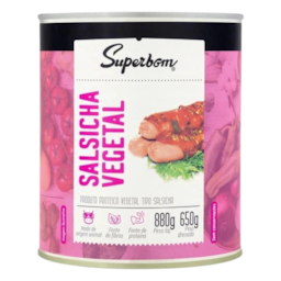Salsicha Vegetal Superbom Lata 650g Salsicha Vegetal Superbom Lata 650g