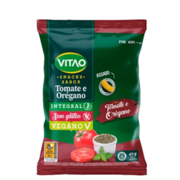 Snack Integral Sabor Tomate e Orégano 40g - Vitao Snack Integral Sabor Tomate e Orégano 40g - Vitao