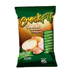Produto Snacks De Arrroz Integral Sabor Cebola, Alho e Salsa 40g - CrockFit