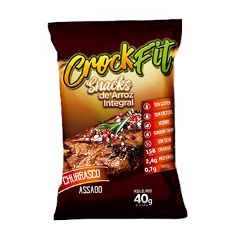 Snacks De Arrroz Integral Sabor Churrasco 40g - CrockFit