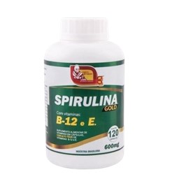 Spirulina Gold Com Vitamina B-12 E 120 Caps 600mg