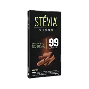 Stevia Choco 99% Cacau Tudo Zero Leite 80g