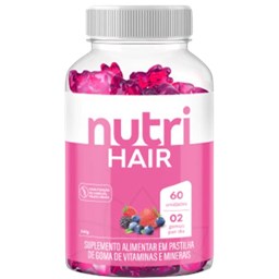 Suplemento Nutri Hair  Sabor Frutas Vermelhas Nutrihealth 240g