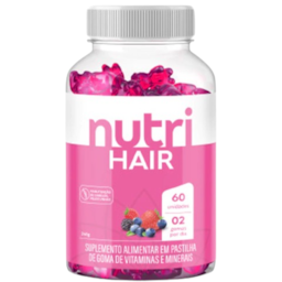 Suplemento Nutri Hair  Sabor Frutas Vermelhas Nutrihealth 240g Suplemento Nutri Hair  Sabor Frutas Vermelhas Nutrihealth 240g