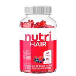 Suplemento Nutri Hair Sem Açúcar Sabor Frutas Vermelhas Nutrihealth  240g Suplemento Nutri Hair Sem Açúcar Sabor Frutas Vermelhas Nutrihealth  240g