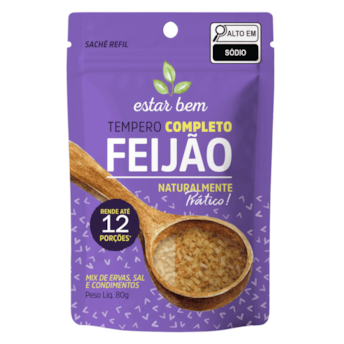 Tempero Completo Feijão Sache Estar Bem 80g