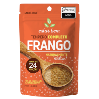 Tempero Completo Frango Sache Estar Bem 80g Tempero Completo Frango Sache Estar Bem 80g