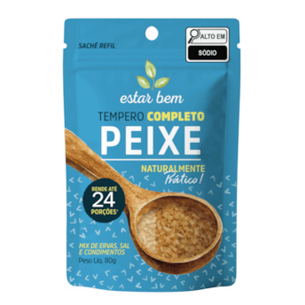 Tempero Completo Peixe Sache Estar Bem 80g