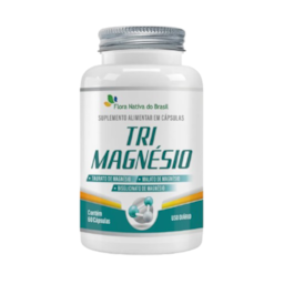 Tri Magnésio (Taurato, Malato e Bisglicinato) Flora Nativa 60 Cápsulas