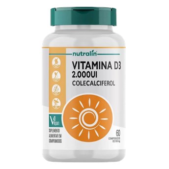 Vitamina D3 2000ui 60 Comprimidos - Nutralin