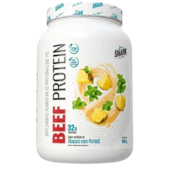 Whey Beef Protein Sabor Abacaxi/Hortelã Shark  900g Pote