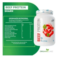 Whey Beef Protein Sabor Morango/Kiwi Shark 900g Pote