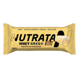 Whey Grego Bar Mousse De Maracujá Nutrata 40g