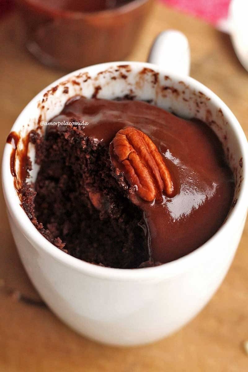 Bolo De Caneca De Chocolate Vegano